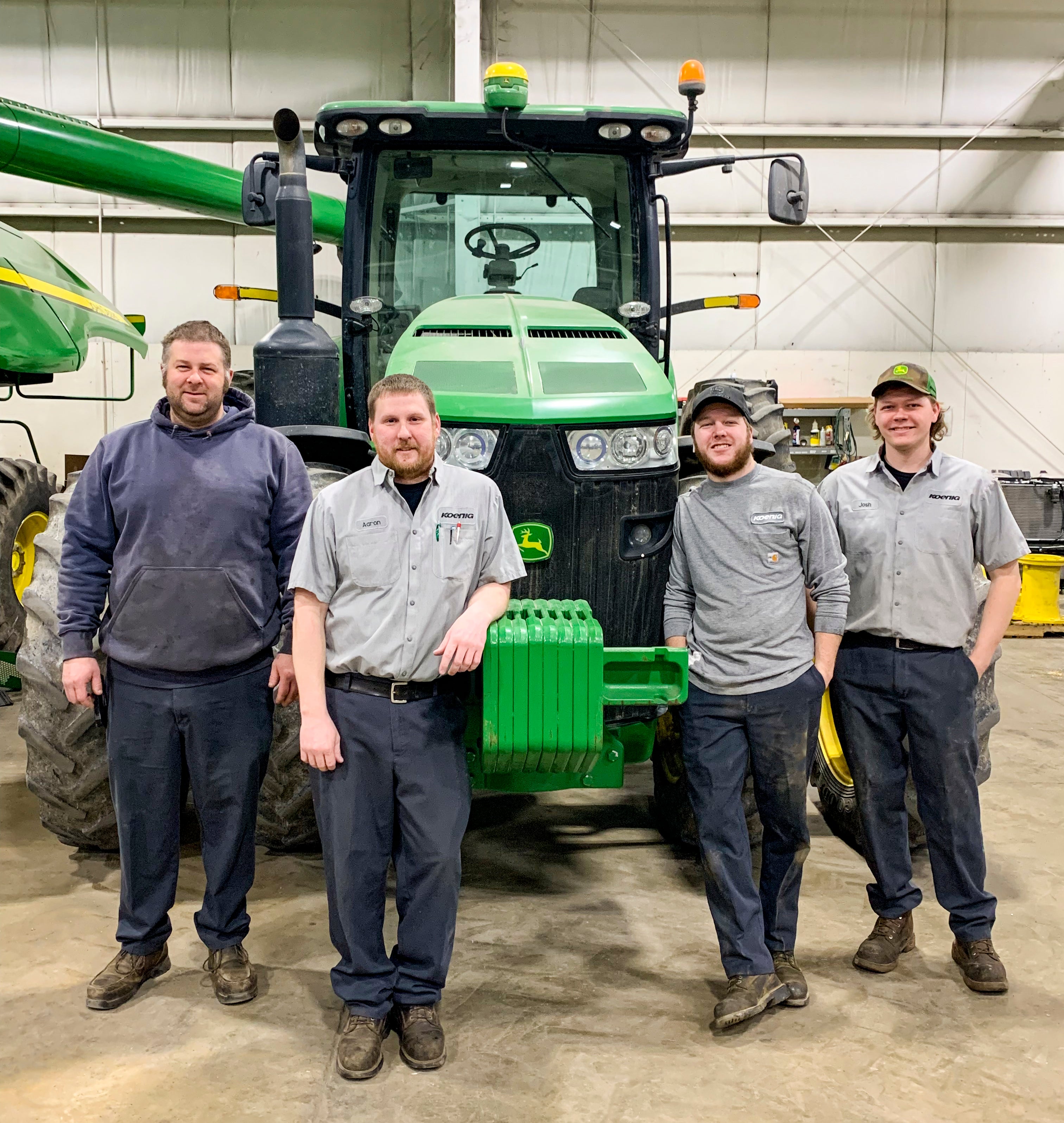 Koenig Equipment ag technicians at the Oxford, Ohio store